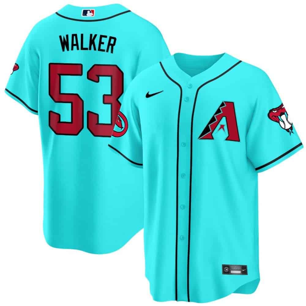 Men Arizona Diamondback #53 Walker Light Blue 2024 Nike Cool Base MLB Jersey